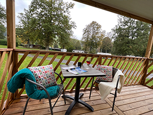 Mietchalet Terrasse Camping im Eichenwald Mietchalet Terrasse Camping im Eichenwald